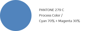 PANTONE 279 C,Process Color : Cyan 70% + Magenta 30%